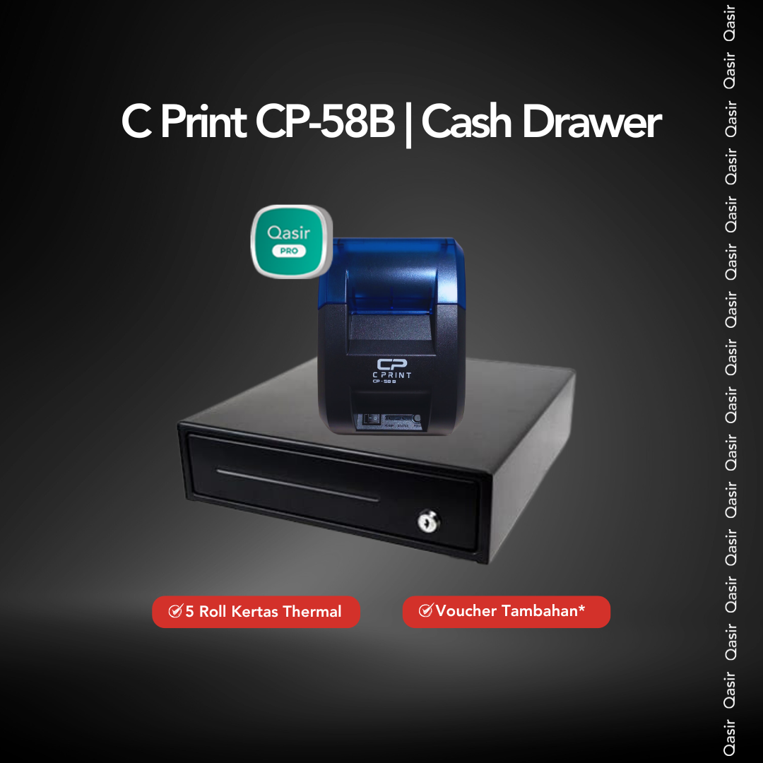 Printer thermal C Print CP-58B + Cash Drawer + Qasir Pro